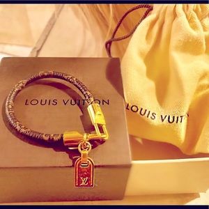 Authentic Louis Vuitton leather bracelet